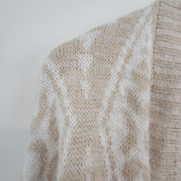 GARAGE | Cream Color Open Front Cardigan - Picture 5 of 6